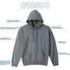 Gildan Adult Fleece Hoodie Sweatshirt, Style G18500, Multipack(Charcoal)