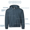 Gildan Adult Fleece Hoodie Sweatshirt, Style G18500, Multipack(Dark Heather (1-pack))