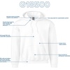 Gildan Adult Fleece Hoodie Sweatshirt, Style G18500, Multipack(White (1-pack))