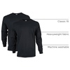 Gildan Adult Ultra Cotton Long Sleeve T-Shirt, Style G2400, Multipack(Black)