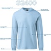 Gildan Adult Ultra Cotton Long Sleeve T-Shirt, Style G2400, Multipack(Charcoal)