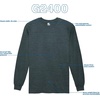 Gildan Adult Ultra Cotton Long Sleeve T-Shirt, Style G2400, Multipack(Dark Heather)