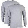 Gildan Adult Ultra Cotton Long Sleeve T-Shirt, Style G2400, Multipack(Sport Grey)
