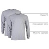 Gildan Adult Ultra Cotton Long Sleeve T-Shirt, Style G2400, Multipack(Sport Grey)