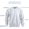 Gildan Unisex Adult Fleece Crewneck Sweatshirt, Style G18000, Multipack(Ash (36-pack))