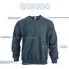 Gildan Unisex Adult Fleece Crewneck Sweatshirt, Style G18000, Multipack(Dark Heather)