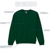 Gildan Unisex Adult Fleece Crewneck Sweatshirt, Style G18000, Multipack(Forest Green)