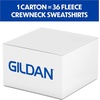 Gildan Unisex Adult Fleece Crewneck Sweatshirt, Style G18000, Multipack(Red (36-pack))