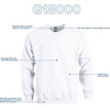 Gildan Unisex Adult Fleece Crewneck Sweatshirt, Style G18000, Multipack(White (36-pack))