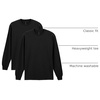 Gildan Youth Ultra Cotton Long Sleeve T-Shirt, Style G2400B, 2-Pack(Black)
