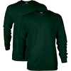 Gildan Adult Ultra Cotton Long Sleeve T-Shirt, Style G2400, Multipack(Forest Green)