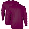 Gildan Adult Ultra Cotton Long Sleeve T-Shirt, Style G2400, Multipack(Maroon)
