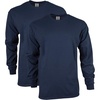 Gildan Adult Ultra Cotton Long Sleeve T-Shirt, Style G2400, Multipack(Navy)