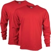 Gildan Adult Ultra Cotton Long Sleeve T-Shirt, Style G2400, Multipack(Red)