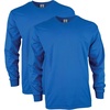 Gildan Adult Ultra Cotton Long Sleeve T-Shirt, Style G2400, Multipack(Royal)