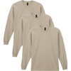 Gildan Adult Ultra Cotton Long Sleeve T-Shirt, Style G2400, Multipack(Sand)