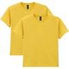 Gildan Unisex-Child Gildan Youth Heavy Cotton T-Shirt, Style G5000b, 2-Pack(Daisy)