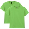 Gildan Unisex-Child Gildan Youth Heavy Cotton T-Shirt, Style G5000b, 2-Pack(Lime)