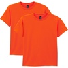 Gildan Unisex-Child Gildan Youth Heavy Cotton T-Shirt, Style G5000b, 2-Pack(Orange)