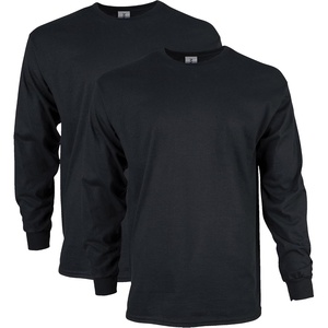 Gildan Adult Ultra Cotton Long Sleeve T-Shirt, Style G2400, Multipack(Black)