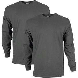 Gildan Adult Ultra Cotton Long Sleeve T-Shirt, Style G2400, Multipack(Charcoal)