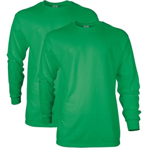 Gildan Adult Ultra Cotton Long Sleeve T-Shirt, Style G2400, Multipack(Irish Green)