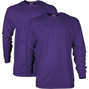 Gildan Adult Ultra Cotton Long Sleeve T-Shirt, Style G2400, Multipack(Purple)