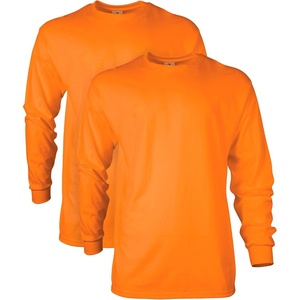 Gildan Adult Ultra Cotton Long Sleeve T-Shirt, Style G2400, Multipack(Safety Orange)