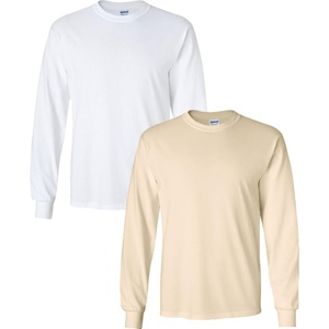 Gildan Adult Ultra Cotton Long Sleeve T-Shirt, Style G2400, Multipack(White/Natural)