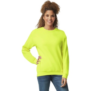 Gildan Unisex Adult Fleece Crewneck Sweatshirt, Style G18000, Multipack(Safety Green)