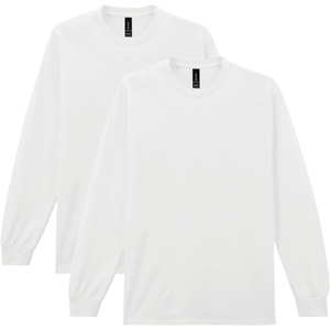 Gildan Youth Ultra Cotton Long Sleeve T-Shirt, Style G2400B, 2-Pack(White)